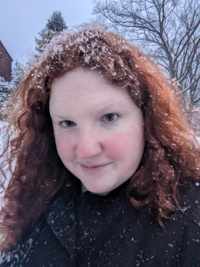 Anneke in her natural snowy habitat